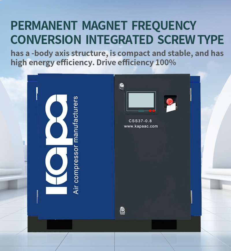 Permanent magnetpower frequency screw air compressor