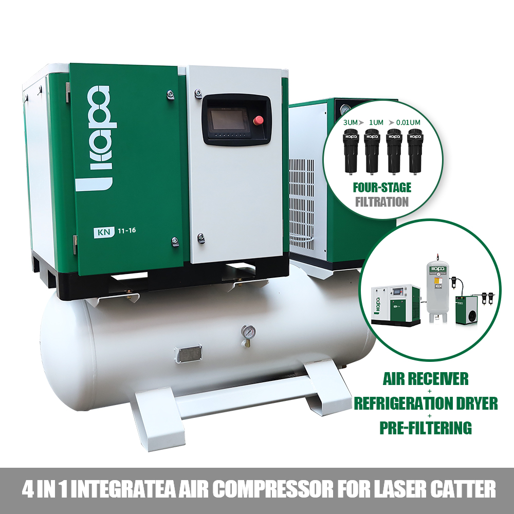 4 in 1 integratea air compressor for laser catterwhite